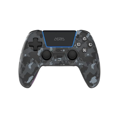 ASRVA Gray Camouflage Wireless Gaming Controller for PS5/ PC/Steam & Mobile, Hall Effect Joystick & Triggers, 6-Axis Gyro, 1000mAh Battery, Programmable Back Buttons - color: Gray Camouflage