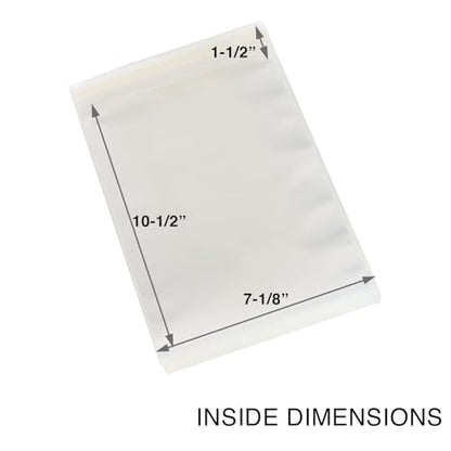 Platinum Protectors Comic Book Bags & Boards for Silver Age, Current/Modern (200-Count) Premium Resealable Poly Bag Sleeves - Adhesive Now on The Back of The Bag