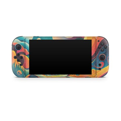 Glossy Glitter Gaming Skin Compatible with Nintendo Switch 2 Console Only - Surreal Sunset - Premium 3M Vinyl Protective Wrap Decal Cover - Easy to Apply | Crafted in The USA by MightySkins - color: Surreal Sunset, size: Switch 2 Console Skin Only, style: