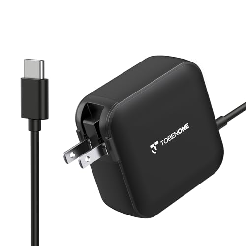 TobenONE 100W USB C Laptop Charger, Universal GaN III Power Supply Adapter, Replacement Foldable Fast Charger PD3.0 for MacBook, HP, Lenovo, Asus, Steam Deck, and All Type C Devices (5ft Cable)
