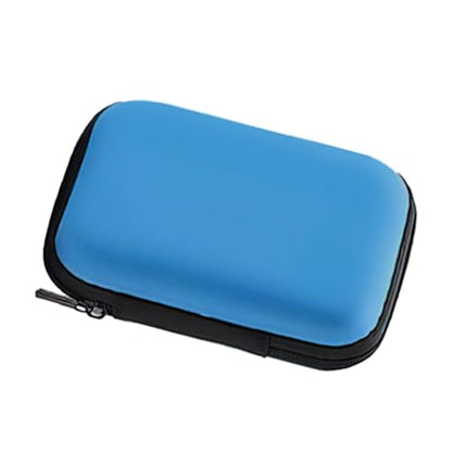 R36S Handheld Gaming Console Bag Shock Proof Portable Travel Carrying Case Storage Box with Pocket - color: blue