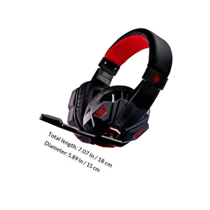Wired Over-Ear Gaming Headset with Mic Noise Cancelling for Game Console and Travel Use