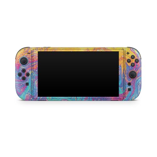 Glossy Glitter Gaming Skin Compatible with Nintendo Switch 2 Console Only - Paint Currents - Premium 3M Vinyl Protective Wrap Decal Cover - Easy to Apply | Crafted in The USA by MightySkins - color: Paint Currents, size: Switch 2 Console Skin Only, style: