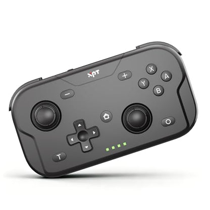 XPT Portable Mini Controller for Switch 2/1, PC, iOS, Android,Steam Deck | 5.0 Wireless Bluetooth,Wired Gamepad, Liftable Joystick, 1000Hz Polling Rate,Turbo, 6-Axis Gyro, HD Vibration,Wake-Up(Black) - color: black