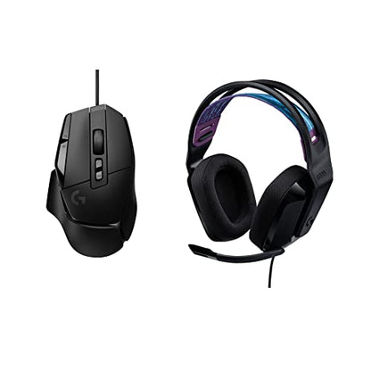 Logitech G502 X Wired Gaming Mouse + G335 Wired Gaming Headset - Black - color: Black, style: Wired