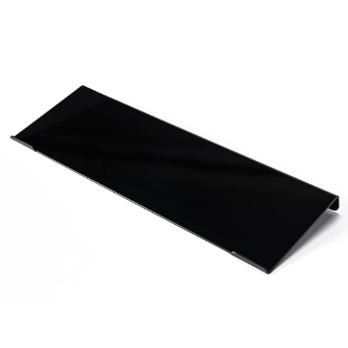 Black Acrylic Tilted Computer Keyboard Holder for Ergonomic Typing | Keyboard Stand with Silicone Anti-Slip Strip, 17 x 5.7 Inch Keyboard Tray for Office Desk, Home, School - color: Black 17in L* 5.7in W* 1.2in H