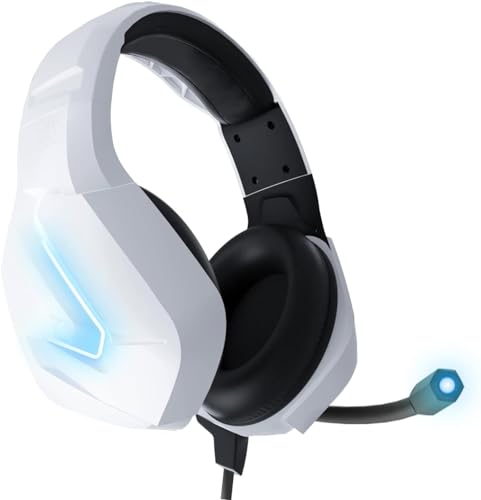 Orzly Gaming Headset (White) for PC and Gaming Consoles PS5, PS4, Xbox Series X | S, Xbox ONE, Nintendo Switch & Google Stadia Stereo Sound with Noise Cancelling mic - Hornet RXH-20 Siberia Edition - color: White