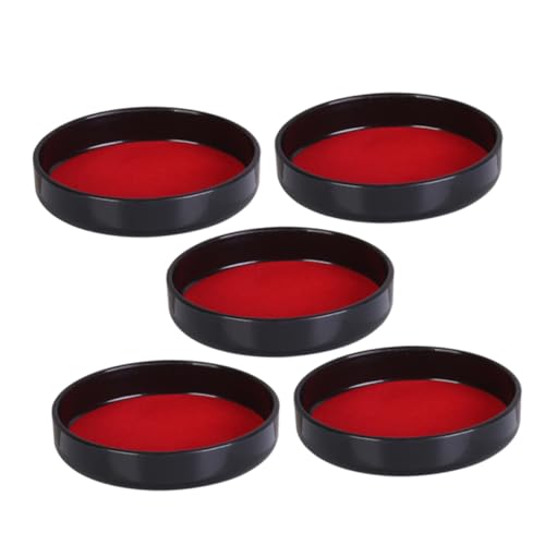 Totority 5pcs Dice Cup Lid Replacement Plush Leather Accessory Noise Reduction Fit for Dice Cup Bottom Stand