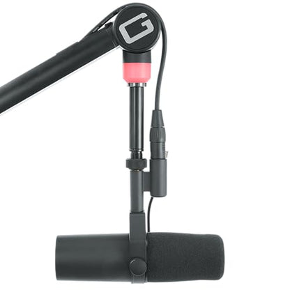 Gator Frameworks Professional Desktop Broadcast/Podcast Microphone Boom Stand with On-Air Indicator Light, Blue,Violet, & Red (GFWMICBCBM4000) - style: 4000 Series