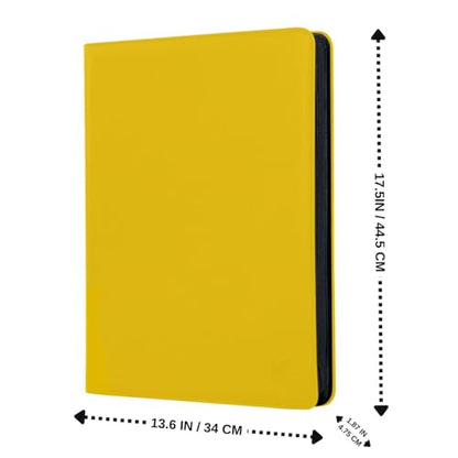 1000+ Pockets Trading Card Binder, 16-Pocket Card Ablum Compatible with MTG,Sports Cards & Other Standard Size Trading Cards (Yellow) - color: Yellow