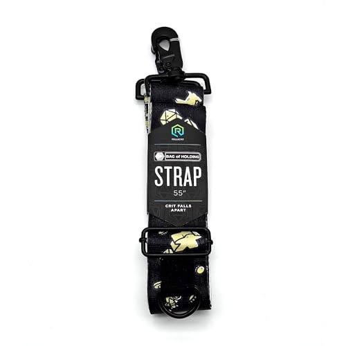 Rollacrit Gelatinous Cube 55-inch Bag Strap - Nylon Strap for Bag of Holding Messenger Bag, Purses, Cross-body bags, game bags - style: Crit Falls