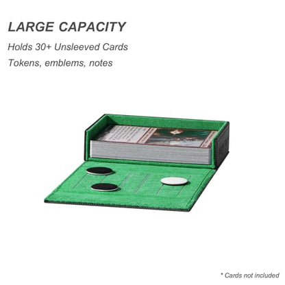 Pocket Dice Box (Adventurer Module) - Built-in Life Tracker - Fits 15 Counter Dice (15 mm) or 30+ Unsleeved Cards - Stores Inside Adventurer - MTG, PTCG & More (2. Veil (Black/Green)) - color: 2. Veil (Black/Green)