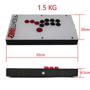 FightBox F1-PC-W All Buttons Leverless-Style Arcade Joystick Fight Stick Game Controller For PC Sanwa OBSF-24 30