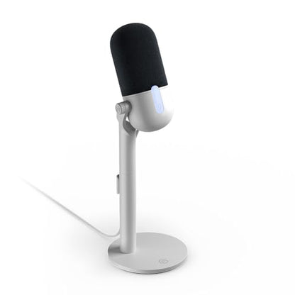 Elgato Wave Neo USB Condenser Microphone, Tap to Mute | High-rise stand design, LED mute indicator, Zero-delay headphone monitoring, Plug and play, Zero-plastic packaging