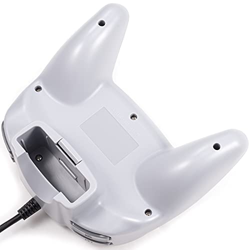 KIWITATA N64 Mini USB Controller, Retro N64 Wired 64-bit PC Remote Upgraded Joystick Game Pad Controller for Windows PC MAC Linux Raspberry Pi Grey