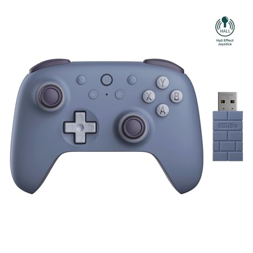 8BitDo Ultimate 2C Wireless Controller for Windows PC&Android, Blueberry | Gamepad with Hall Effect Joysticks and Hall Triggers, 1000Hz Polling Rate, Remappable L4/R4 Bumpers - color: Blueberry