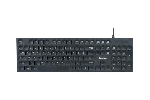 Lenovo 305 Wired USB-C Keyboard with Numeric Keypad, Full Size Keyboard, Slim Design, Black, USB-C Connectivity, Dedicated Function & AI Keys, for Gaming PC, Laptop, Desktop, Tablet, Home Office - style: 305 USB C - Keyboard