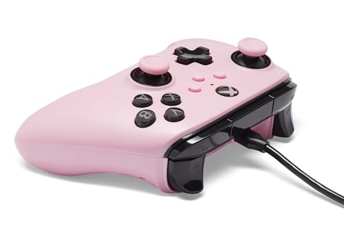 PowerA Wired Controller for Xbox Series X|S - Pink, gamepad, video game/gaming controller, works with Xbox One, Officially Licensed - style: Pink