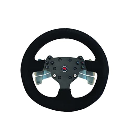GTR Simulator RS30 Ultra Force Feedback Driving Racing Wheel Suede Leather Cover Instant Gear Shifters with V3 Responsive Adjustable Metal Base 2-Pedals for PC - size: RS30 Wheel with V3-2 Pedals