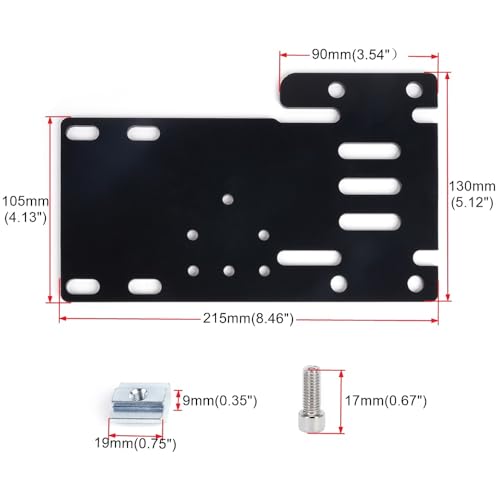 RASTP PC USB Handbrake Plate For SIM Racing Games Logitech G27 G25 G29 T500 T300(ONLY Plate),Style B - color: Style B-Black
