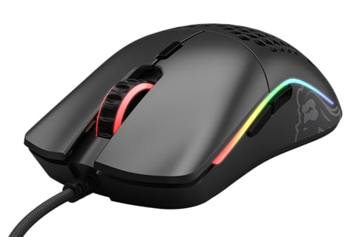 Glorious Model O Wired Gaming Mouse 67g Superlight Honeycomb Design, RGB, Pixart 3360 Sensor, Omron Switches, Ambidextrous - Matte Black - color: Matte Black, style: Model O (Ambidextrous)