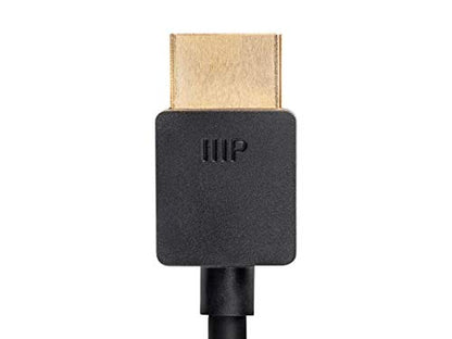Monoprice 8K Ultra High Speed Slim HDMI Cable - HDMI 2.1, 8K@60Hz, 4K@120Hz, 48Gbps, HDR, VRR, 2ft, Black - size: 2 Feet, style: Cable