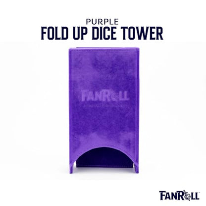 FanRoll Fold Up Dice Tower: Purple, Role Playing Game Dice Accessories for Dungeons and Dragons - color: Purple