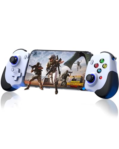 Crotrain Type-C Mobile Gaming Controller for Android & iPhone 17/16/15 Series (USB C) Plug and Play Gamepad with Hall Effect Joysticks/Hall Trigger, for Xbox Cloud Gaming/PS Remote Play/PUBG/CODM - color: White