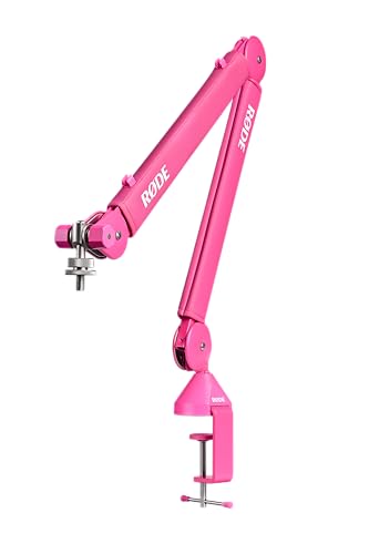 RØDE PSA1+ Professional Studio Arm with Spring Damping and Cable Management (Pink) | Parallelogram Spring Arm, Silent, Fully-Damped Springs, Supports 94g-1.2kg, Integrated USB and Xlr Cable Management - color: Pink, style: PSA1+