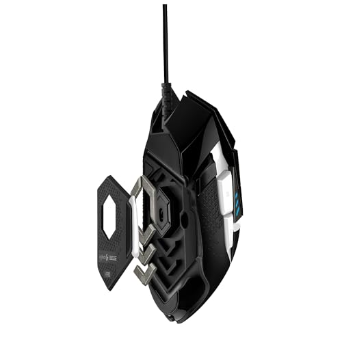 Logitech G502 Hero High Performance Gaming Mouse Special Edition, Hero 25K Sensor, 25 600 DPI, RGB, Adjustable Weights, 11 Programmable Buttons, On-Board Memory, PC/Mac - Black/White