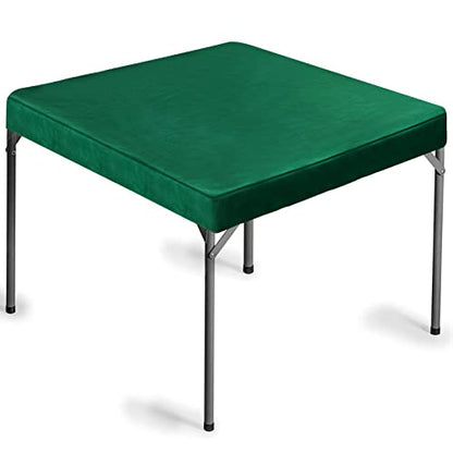 Frienda Game Table Cover Felt Game Tablecover Folding Tablecloth for Card for Playing Poker Cards Mahjong Puzzles Board Games, Table Not Included(Green,34 x 34 x 4 Inch) - color: Green