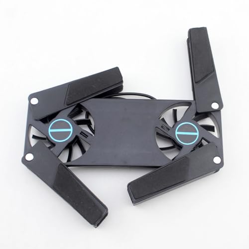 2pcs USB Laptop Cooling Pad Dual Fan Cooler Stand for Gaming Notebooks, Foldable Ventilated Cooler Suitable for Travel and Office Use