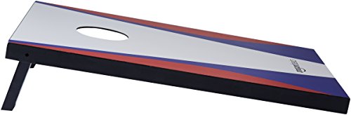 Amazon Basics Portable Cornhole Set, Outdoor Game Bean Bag Toss with Carrying Case, Blue/Red