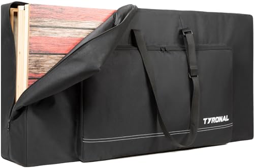 Cornhole Carrying Case Fits 4' x 2' Regulation Size Board | Cornhole Carrying Bag with Protective Padded Foam and One large pockets for Cornhole Outdoor Games, Only Bag. - color: Black