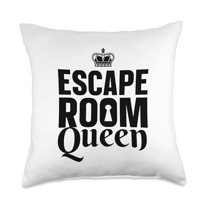 Cool Escape Room Art for Women Girls Escape Game Escape Room Throw Pillow - size: 18x18