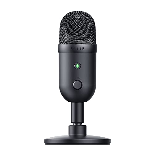 Razer Seiren V2 X USB Condenser Microphone for Streaming and Gaming on PC: Supercardioid Pickup Pattern - Integrated Digital Limiter - Mic Monitoring and Gain Control - Built-in Shock Absorber