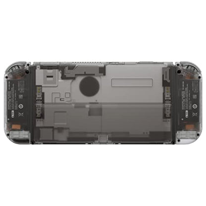 eXtremeRate DIY Full Set Shell for Nintendo Switch OLED, Replacement Console Back Plate & Kickstand, Custom NS Handheld Controller Housing with Full Set Buttons for Nintendo Switch OLED - Clear Black - color: Clear Black