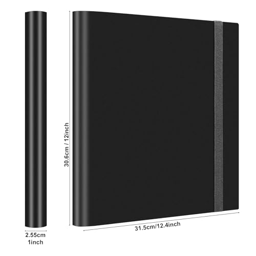 GEAoffice Card Binder, 12 Pockets Trading Card Album Folder, 624 Side Loading Pocket Binder for Yugioh, MTG, TCG, Black - color: Black-2, size: Large-12 Pockets