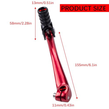 CNC Aluminum 2" Folding Gear Shifter Shift Lever Compatible with Honda XR50 CRF50 XR CRF 50cc 70cc 90cc 110cc 125cc Dirt Pit Bike (Black Red) - color: Black Red