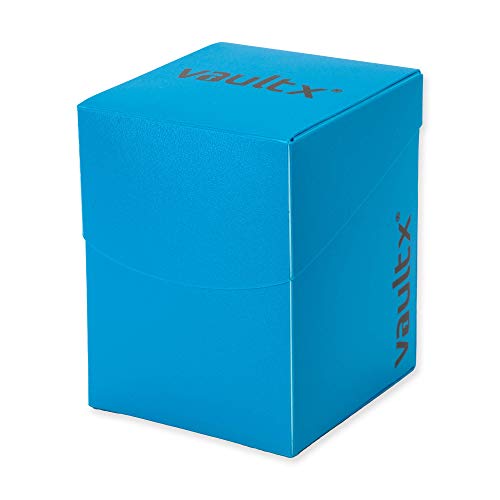 Vault X Large Standard Deck Box with 150 Black Sleeves, fits 100+ Sleeved Trading Cards (Blue) - color: Blue