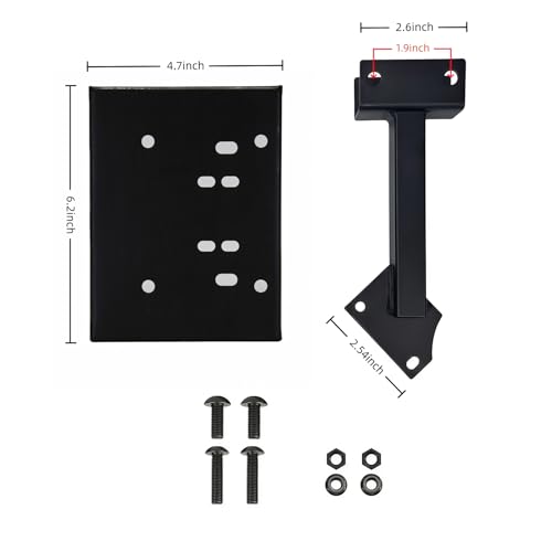 LGIB Universal Gear Shifter & Handbrake Bracket for Racing Wheel Stand，Dual-Side Adjustable Bracket Compatible with Most Gaming Simulator Setups, Gear Lever Mount Accessorie with Mounting Bolts