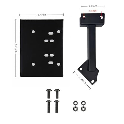 LGIB Universal Gear Shifter & Handbrake Bracket for Racing Wheel Stand，Dual-Side Adjustable Bracket Compatible with Most Gaming Simulator Setups, Gear Lever Mount Accessorie with Mounting Bolts