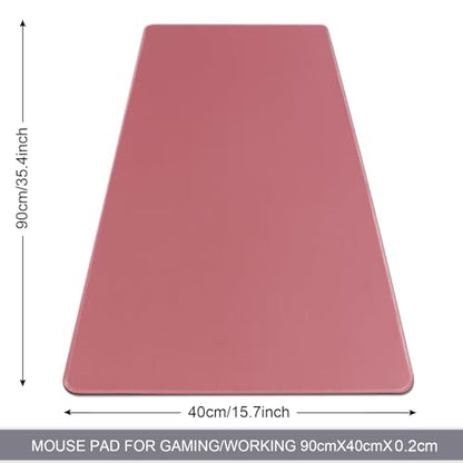 XXL Gaming Mouse Pad 35.4x15.7 Professional Large Mouse Pad & Computer Game Mouse Mat-90x40 Darkpinkus - color: 90x40 Darkpinkus, size: 35.4x15.7x0.1IN