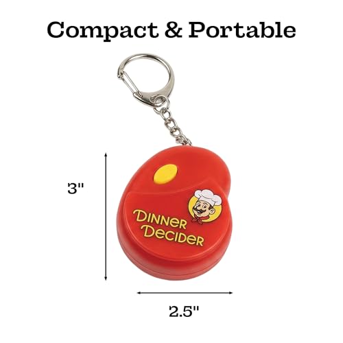 Dinner Decider Electronic Keychain – Food Decision Dice for Couples & Families | Date Night Electronic Dice Game with 20 Dinner Options | Fun Novelty Gift, What’s For Dinner, What to Eat Decider