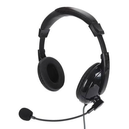 Yunseity Gaming Headset, Bass Surround Wired Headset, Noise Cancelling Flexible Mic Over Ear Headphones, Soft Memory Earmuffs, for PC