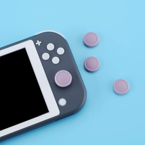 eXtremeRate PlayVital Joystick Caps for Nintendo Switch, Thumbstick Grips for Switch Lite, Analog Cover for OLED Joycon Thumb Grip Caps - Dark Grayish Violet - color: Dark Grayish Violet
