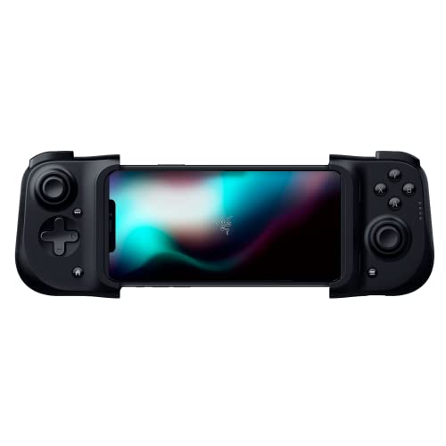 Razer Kishi Mobile Controller for iPhone iOS: Works with iPhone X, 11, 12, 13, and 13 Max - Includes 1 Month Xbox Game Pass Ultimate, xCloud, Stadia, Luna - Lightning Port Passthrough - MFi Certified - style: For iPhone (Xbox)