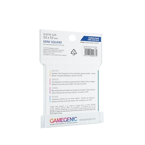 Sleeves: Gamegenic PrimeMini Square-Sized (50), Various (GG1047)