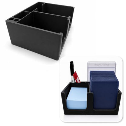 Card Ripping Station Caddy, Toploader Dispenser & Penny Sleeve Holder | One-Handed Top Loaders Penny Sleeves Card Saver Holder w/ Anti-Slip Base, Holds 60+ Toploaders & 400+ Sleeves - color: Card Ripping Station