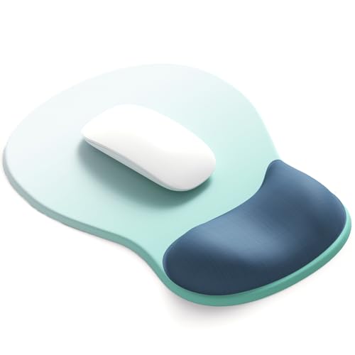 ErgoComfort Gel Wrist Rest Mouse Pad-Ergonomic Office Mousepad with Wrist Support-Non-Slip, Design Desk Accessories Mat for Home&Game Decor (06Ocean Gradient) - color: 06Ocean Gradient